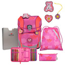 DerDieDas ErgoFlex Tiny - Schulranzen Set 5tlg. 900g (Roses) - Markenkoffer