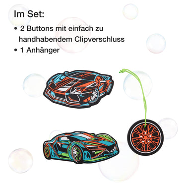 DerDieDas Zubehör Wechselbuttons 3tlg. (Magic Light) - Markenkoffer