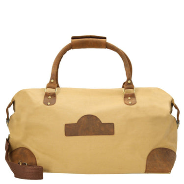 Dermata - Reisetasche Canvas/Leder Kombination 50 cm (brown) - Markenkoffer