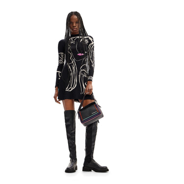 Desigual Cleo Black Phuket - Schultertasche Mini 22.5 cm (black) - Markenkoffer