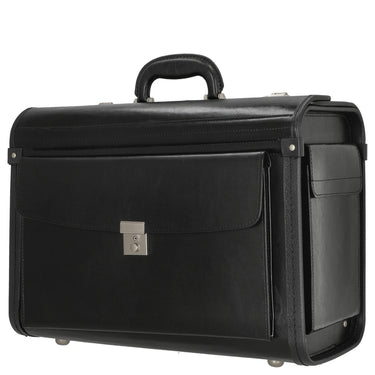D&N Business - Pilotenkoffer 46 cm Leder (schwarz) - Markenkoffer