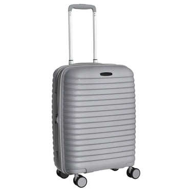 D&N Travel Line 4500+ - 4 - Rollen - Kabinentrolley S 55 cm erw. (grau) - Markenkoffer