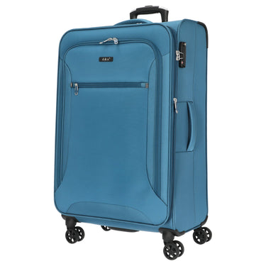 D&N Travel Line 6404 - 4 - Rollen - Trolley L 78 cm (petrol) - Markenkoffer