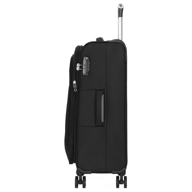 D&N Travel Line 6404 - 4 - Rollen - Trolley M 68 cm (schwarz) - Markenkoffer