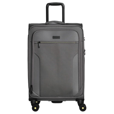 D&N Travel Line 9704 - 4 - Rollen - Trolley M 68 cm erw. (grey) - Markenkoffer
