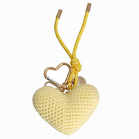 Seidenfelt Crocket Heart Charm - Anhänger (butter-yellow)