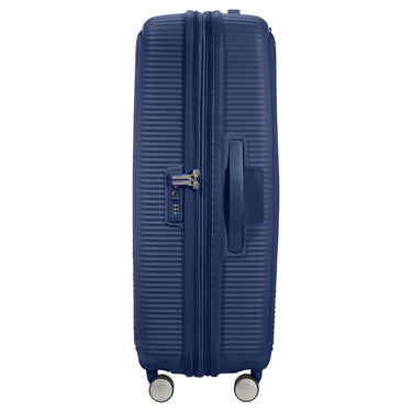 American Tourister Soundbox - 4 - Rollen - Trolley 77 cm erw. (blau) - Markenkoffer