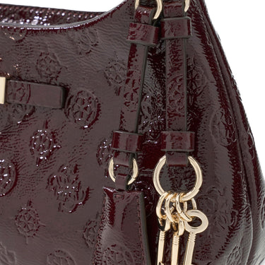 Guess Carmella Shoulder Bag - Schultertasche 30 cm (burgundy logo)