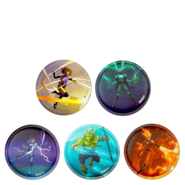 Ergobag Zubehör Klettie - Set 5 tlg. matt (Magische Superkräfte) - Markenkoffer