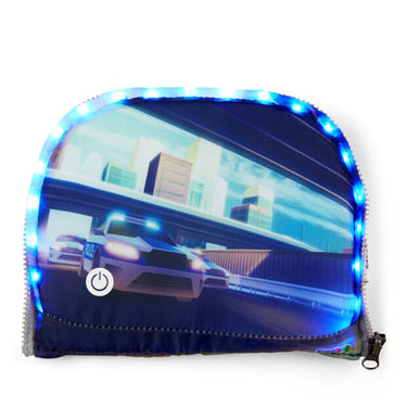 Ergobag Zubehör Pack / Cubo / Cubo light Zippies "LED" - Zip Fronttasche (Polizei) - Markenkoffer