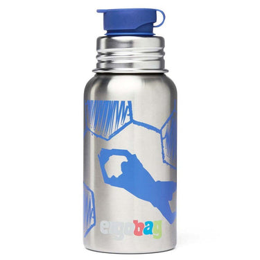 Ergobag Zubehör - Pura 500 ml Edelstahl Trinkflasche (Torwart) - Markenkoffer