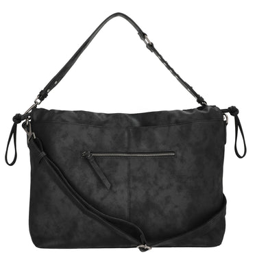 FREDsBRUDER Rebel At Heart Squeezy Hobo - Schultertasche 49 cm (black) - Ansicht 4