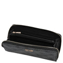 Guess Brenton SLG Large Zip Around - Geldbörse 12cc 21 cm (coal logo) - Markenkoffer