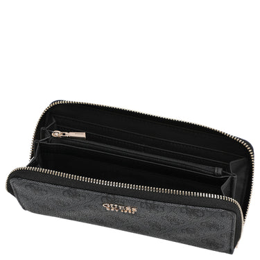 Guess Brenton SLG Large Zip Around - Geldbörse 12cc 21 cm (coal logo) - Markenkoffer
