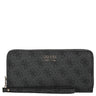 Guess Brenton SLG Large Zip Around - Geldbörse 12cc 21 cm (coal logo) - Markenkoffer