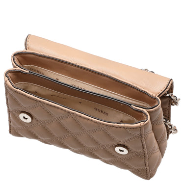 Guess Giully II 2 Compartment Convertible - Umhängetasche Mini 17 cm (beige) - Markenkoffer