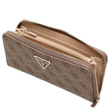 Guess Laurel II SLG Large Zip Around - Geldbörse 12cc 20.5 cm (latte logo) - Markenkoffer