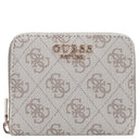 Guess Laurel II SLG Small Zip Around - Geldbörse 3cc 11 cm (dark taupe logo) - Markenkoffer