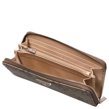 Guess Laurel ll SLG Large Zip - Geldbörse (latte logo/brown) - Markenkoffer