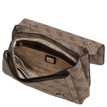 Guess Noelle II Convertible Xbody Flap - Umhängetasche 24 cm (latte logo/brown) - Markenkoffer