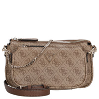 Guess Noelle II DBL - Umhängetasche 24 cm (latte logo/brown) - Markenkoffer