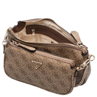 Guess Noelle II DBL - Umhängetasche 24 cm (latte logo/brown) - Markenkoffer