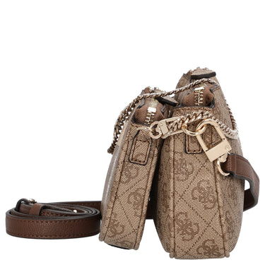 Guess Noelle II DBL - Umhängetasche 24 cm (latte logo/brown) - Markenkoffer