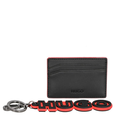HUGO GB Geschenkset - Kreditkartenetui & Schlüsselanhänger (black) - Markenkoffer
