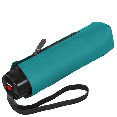 Knirps T.020 Small Manual - Taschenschirm Regenschirm (aqua superthin UV) - Markenkoffer