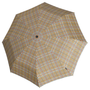 Knirps T.200 M Duomatic - Taschenschirm Regenschirm (check beige) - Markenkoffer
