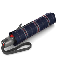 Knirps T.200 M Duomatic - Taschenschirm Regenschirm (check navy) - Markenkoffer