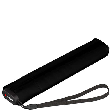 Knirps US.050 Ultra Light Slim Manual - Taschenschirm Regenschirm (black with rose coating) - Markenkoffer