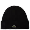 Lacoste Unisex Beanie - Mütze aus gerippter Wolle (black)