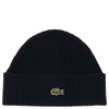Lacoste Unisex Beanie - Mütze aus gerippter Wolle (navy blue)