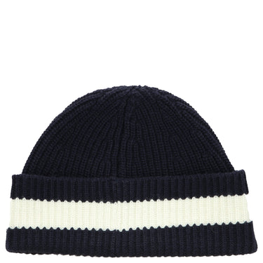 Lacoste Unisex Beanie - Mütze aus gerippter Wolle (navy blue/flour) - Markenkoffer