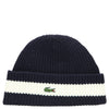 Lacoste Unisex Beanie - Mütze aus gerippter Wolle (navy blue/flour)
