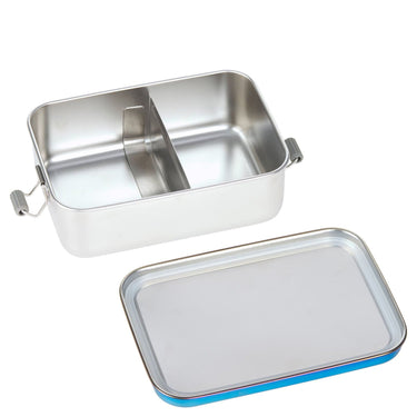 Lässig Lunchbox Stainless Steel Solid 18 cm - Brotzeitbox (Bold Blue/Purple) - Markenkoffer