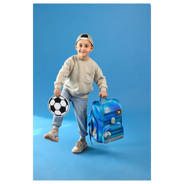 Lässig School Set Boxy Unique - Schulranzen Set 7tlg. (Gradient Green/Blue) - Markenkoffer