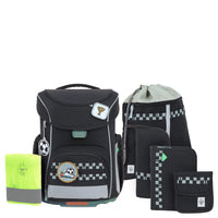 Lässig School Set Slim Unique - Schulranzen Set 7tlg. (Black) - Markenkoffer