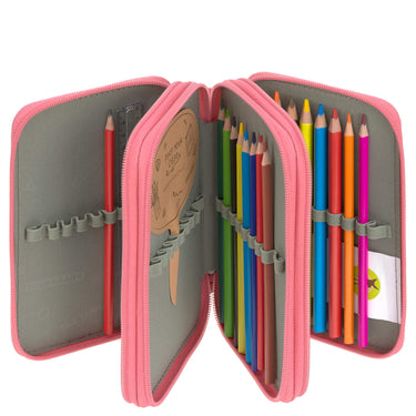 Lässig School Triple Pencil Case - Mäppchen (Unique Pink) - Markenkoffer
