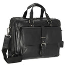 Leonhard Heyden Roma - Aktentasche 2 Fächer. mit Vortasche Leder 15" 41 cm (schwarz) - Markenkoffer