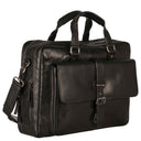 Leonhard Heyden Roma - Aktentasche 2 Fächer. mit Vortasche Leder 15" 41 cm (schwarz) - Markenkoffer