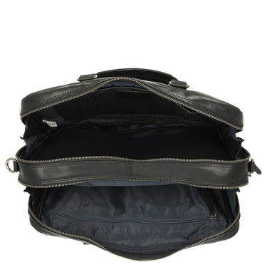 Leonhard Heyden Roma - Aktentasche 2 Fächer. mit Vortasche Leder 15" 41 cm (schwarz) - Markenkoffer