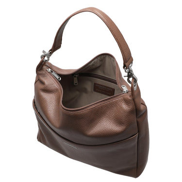 Mandarina Duck Mellow Leather Hobo - Schultertasche 33 cm (milk chocolate) - Ansicht 6