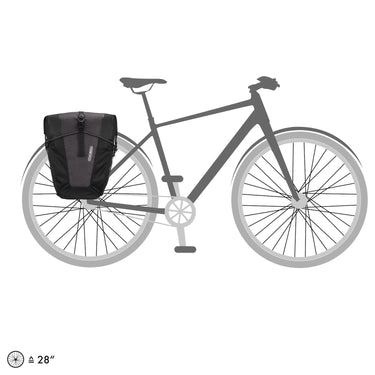 Ortlieb Back - Roller XL Plus - Hinterradtasche QL2.1 (2x35L+4L) 45 cm (granite black) - Markenkoffer