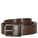 Porsche Design Chevron Logodruck Wende - Gürtel 35 mm (dark brown, 120) - Markenkoffer