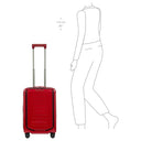Porsche Design Roadster Hardcase - 4 - Rollen - Kabinentrolley mit Vortasche S 55 cm (carminrot) - Markenkoffer