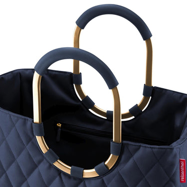 reisenthel shopping loopshopper L - Einkaufstasche mit Bügel 46 cm (frame rhombus midnight gold) - Markenkoffer