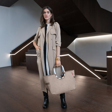 reisenthel shopping loopshopper L - Einkaufstasche mit Bügel 46 cm (herringbone) - Markenkoffer