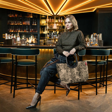 reisenthel shopping loopshopper L - Einkaufstasche mit Bügel 46 cm (jacquard brown) - Markenkoffer